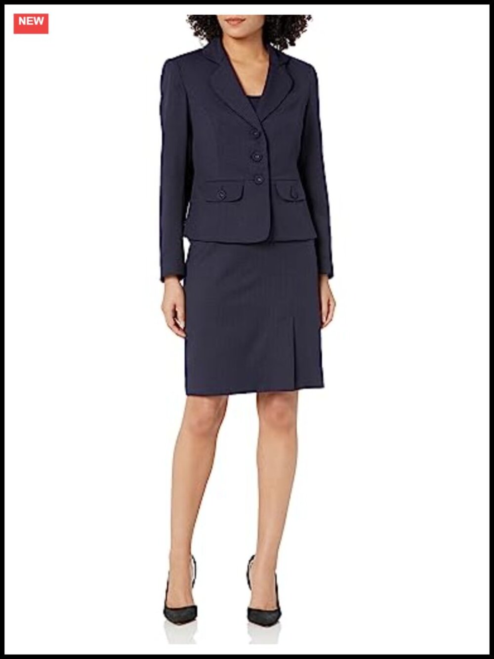 Le Suit Women's Textured Blazer & Skirt 2pc Set Business Casual